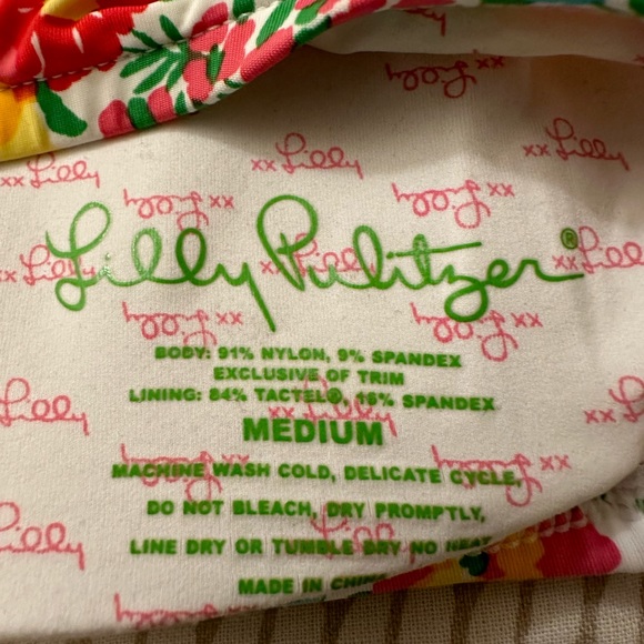 EUC Lilly Pulitzer Ants on Parade Bandeau Bikini, M - Picture 7 of 9